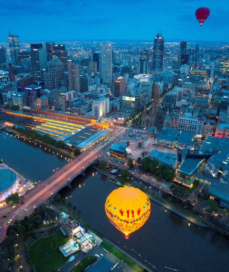 Hot Air Ballooning Over Melbourne